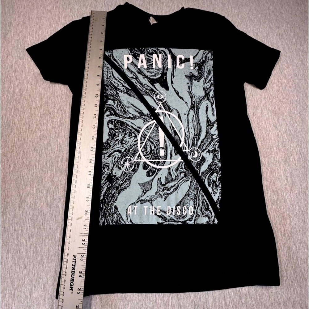 Panic At The Disco T Shirt XS Black Minimal Graphic Tee PATD Band Shirt - Picture 4 of 6